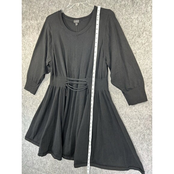 Torrid Dress Women's Size 4 Black Sweater Long Sleeve Knit Knee Length Stretch - Picture 8 of 11
